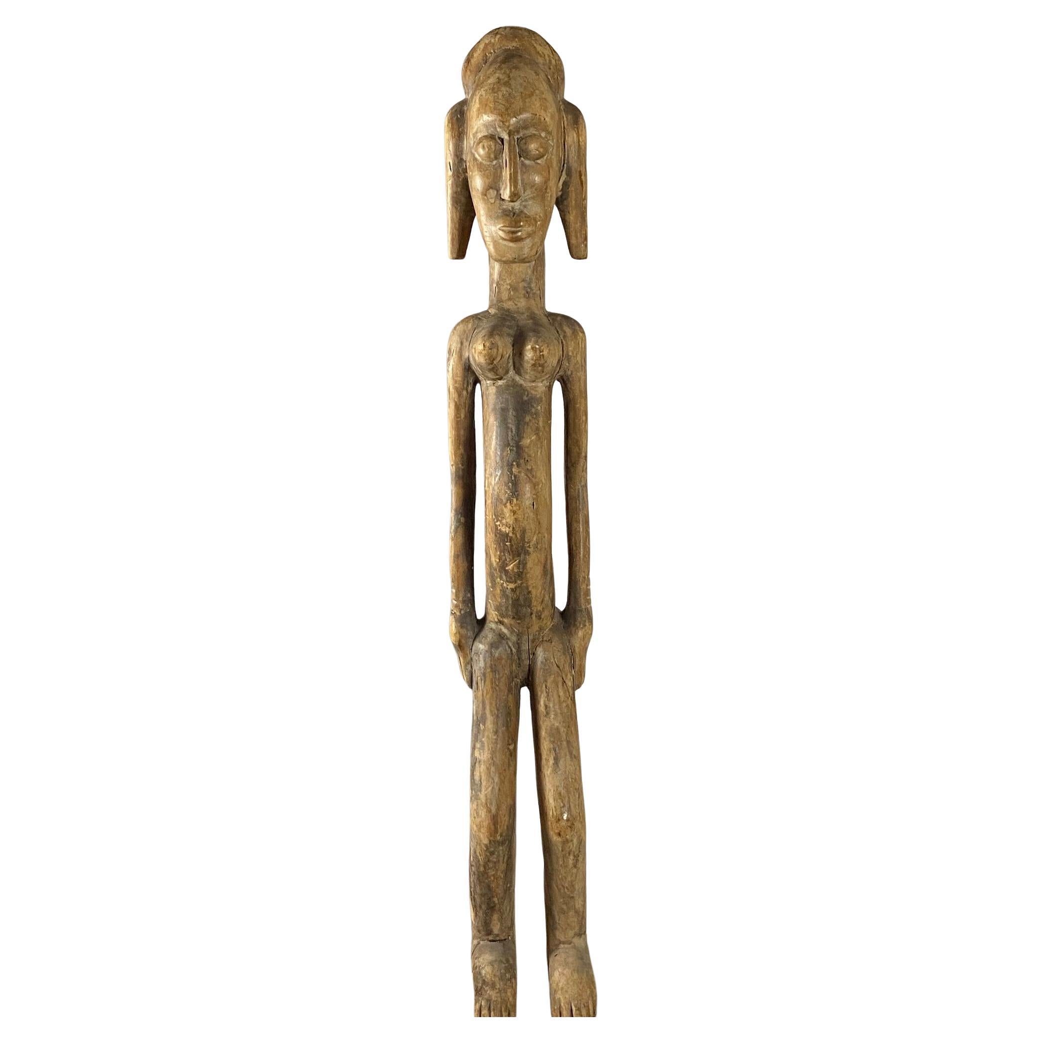 African Bambara Wood Statue For Sale