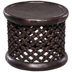 African Bameleke Carved Wood Table or Stool