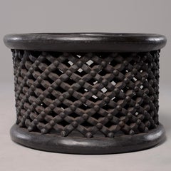African Bamileke Carved Wood Table or Stool