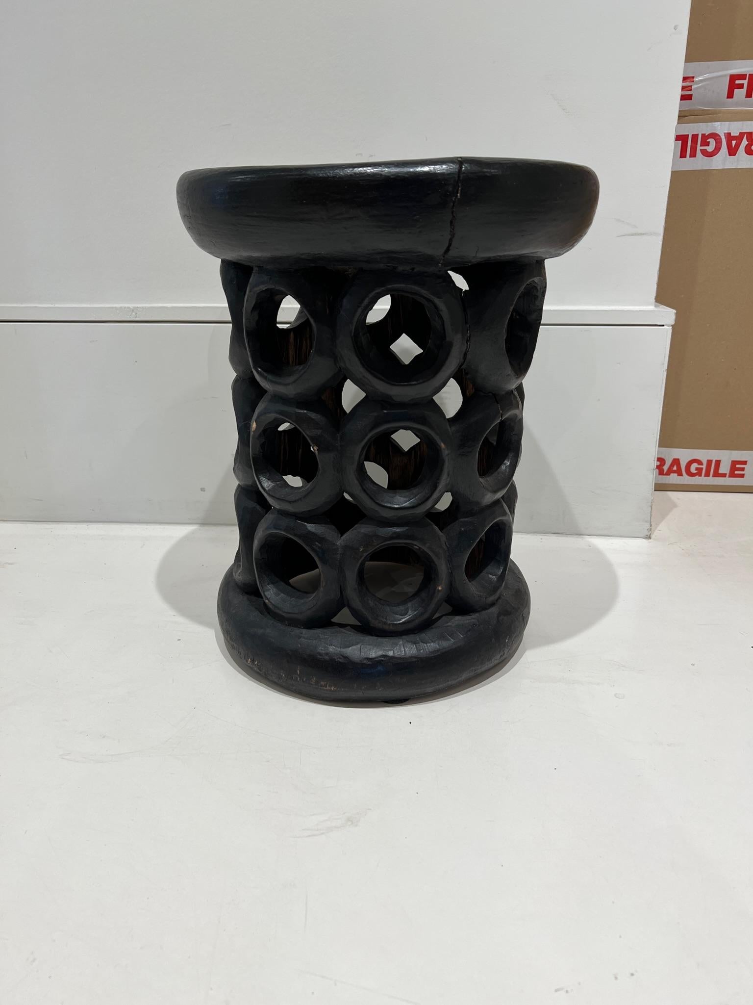 This is the perfect stool or small side table that is lightweight and very decorative.  It looks good next to anything you put it next to, antique or contemporary.   