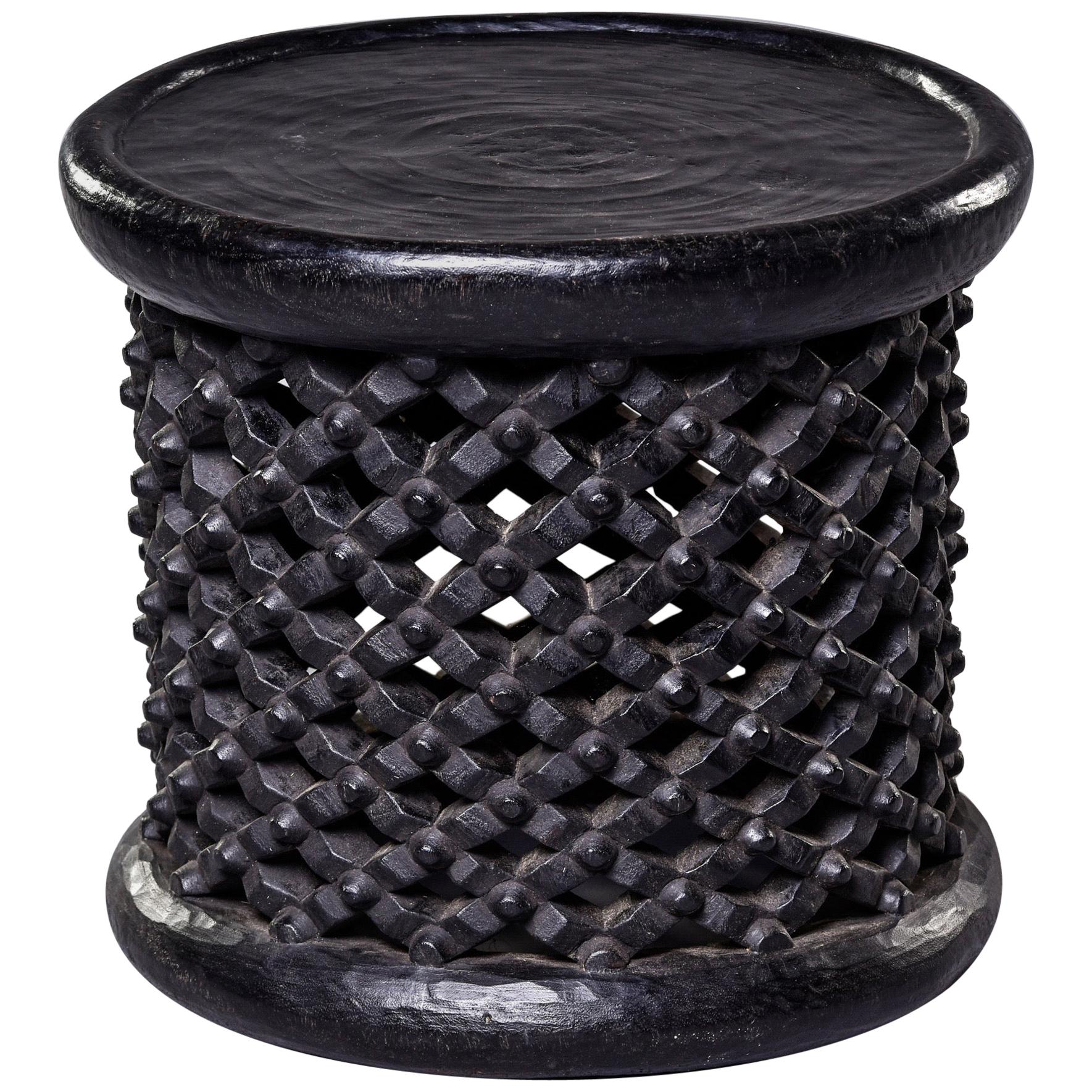 African Bamileke Hand Carved Stool or Table