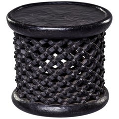 African Bamileke Hand Carved Stool or Table
