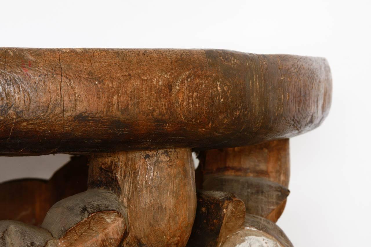 African Bamileke Stool or Drink Table from Cameroon 3