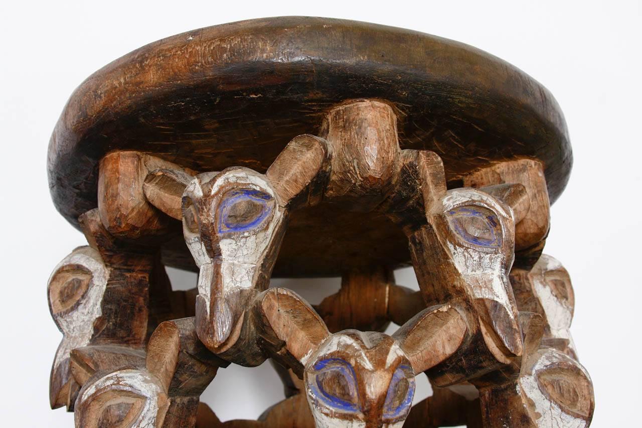 African Bamileke Stool or Drink Table from Cameroon 6