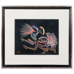 Arte africana bantu, Gouache espressiva e surreale di Marcel Gotène