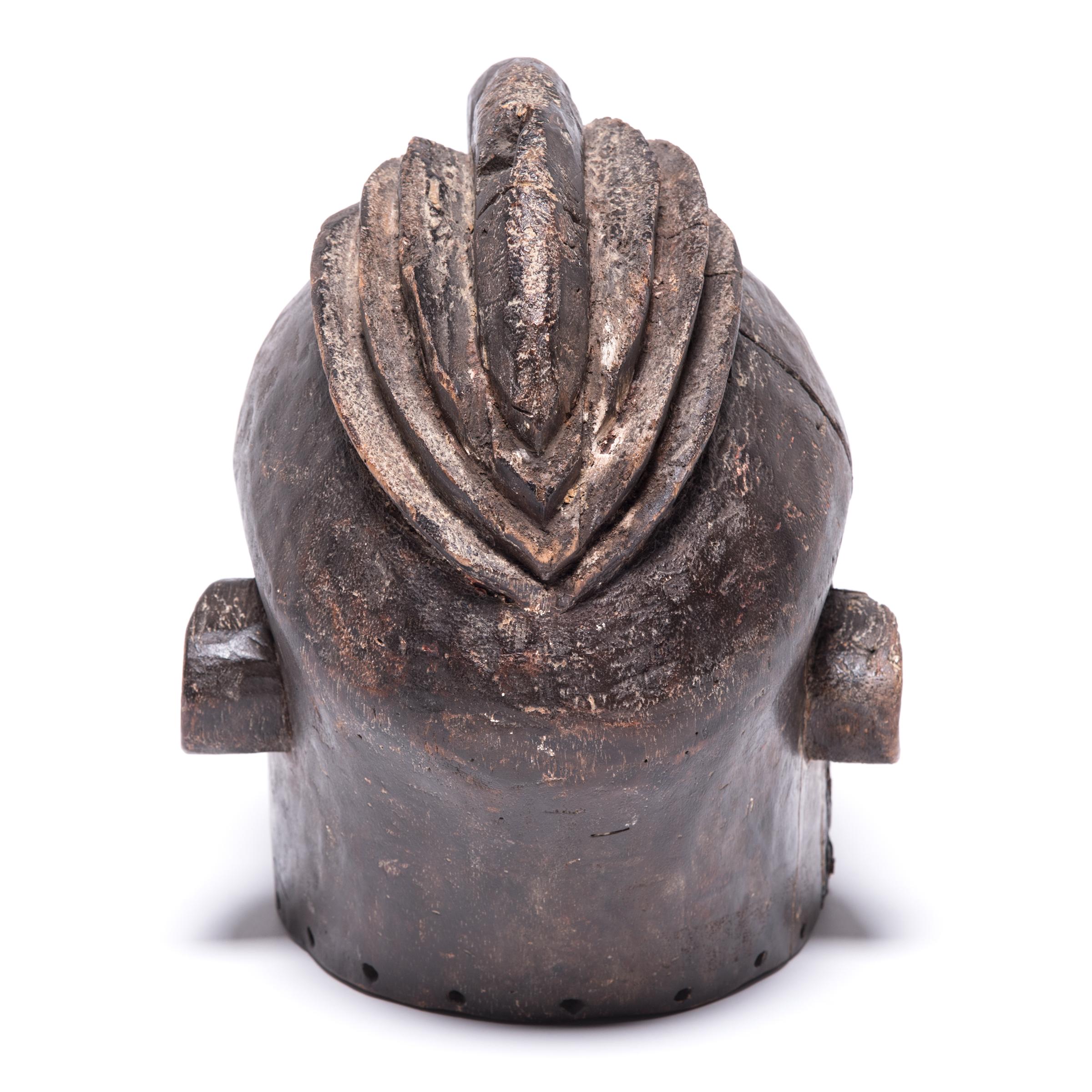 Congolese African Basuku Helmet Mask For Sale