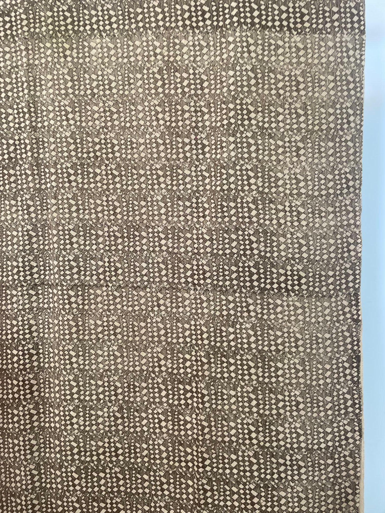 Tissu africain batik naturel tissé à la main, tissu de coton imprimé à la main Ghana 10ards Bon état - En vente à North Hollywood, CA