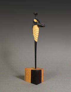 African Beauty II, Ebony, Boxwood, Cocobolo Wood sculpture by Nairi Safaryan