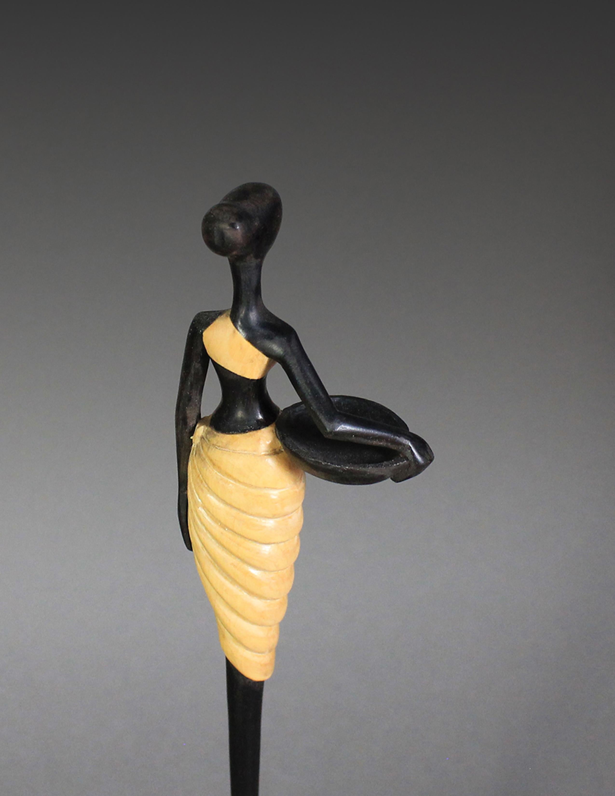Carved African Beauty II, Ebony, Boxwood, Cocobolo Wood sculpture by Nairi Safaryan For Sale