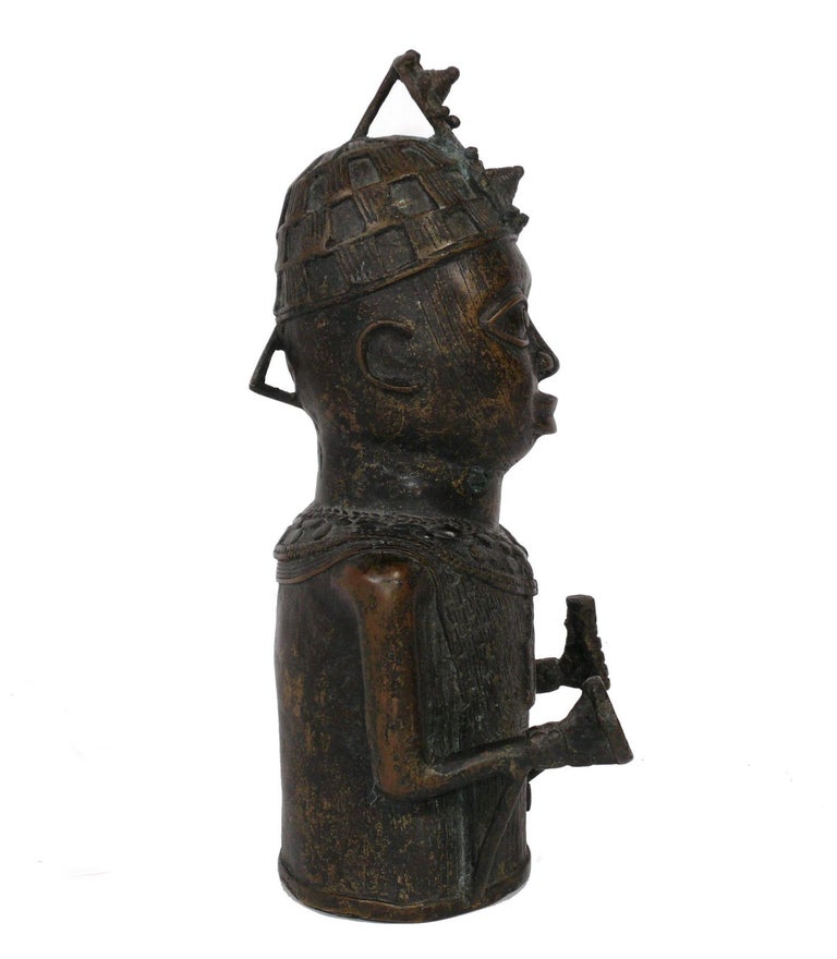 African Benin Bronze Sculpture For Sale at 1stDibs