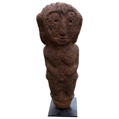 Vintage African Big  "Bongo Peoples" Stone Female Figure
