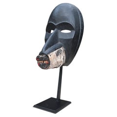 Maschera africana a forma di uccello della tribù Dan, Costa d'Avorio, inizio 1900