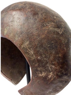 African Bronze Currency Sculpture, Circular Form, Rich Patina Decor