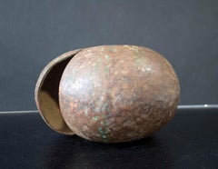 African Bronze Torque Neck Ring Nigerian Vintage Table Sculpture