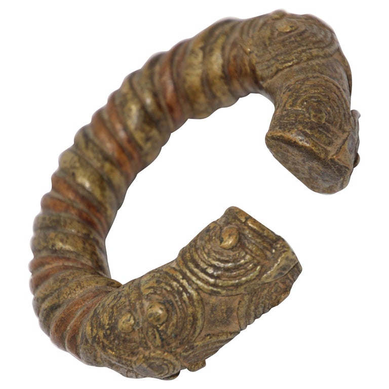 African Bronze Tribal Jewelry Manilla Bracelet For Sale at 1stdibs