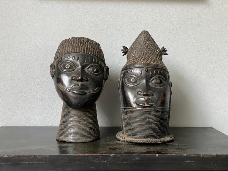 African Bronze, Yoruba Tribe Queen, Benin, West Africa For Sale 1