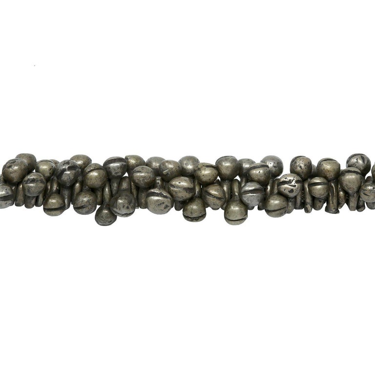 African Bug Bead Necklace, Old HandCast Metal Beads For Sale at
