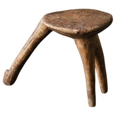 African Burkina Faso Small Stool of the Lobi Tribe/20th Century/Unique Chair