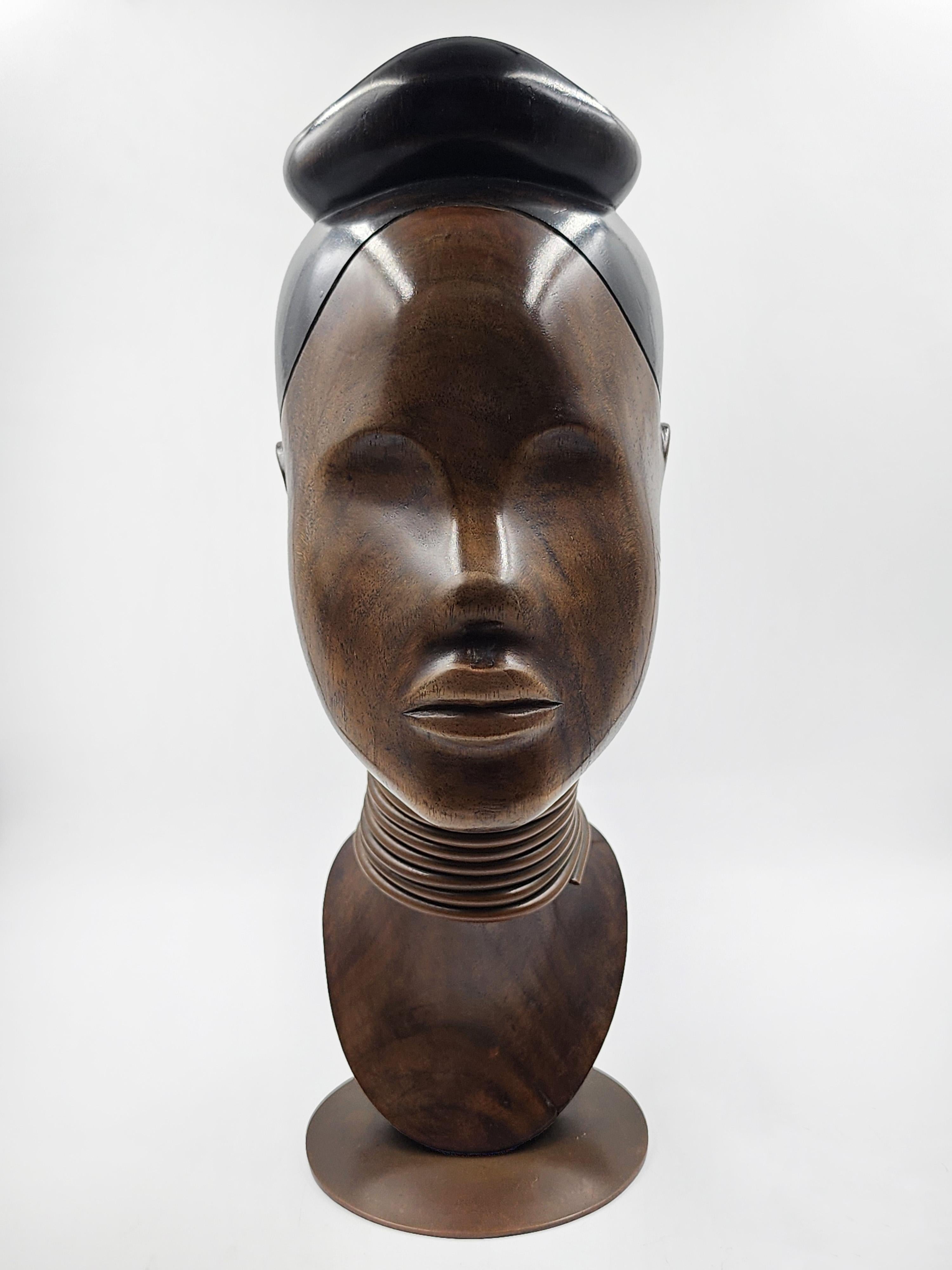 Austrian African Bust Figure Hagenauer For Sale