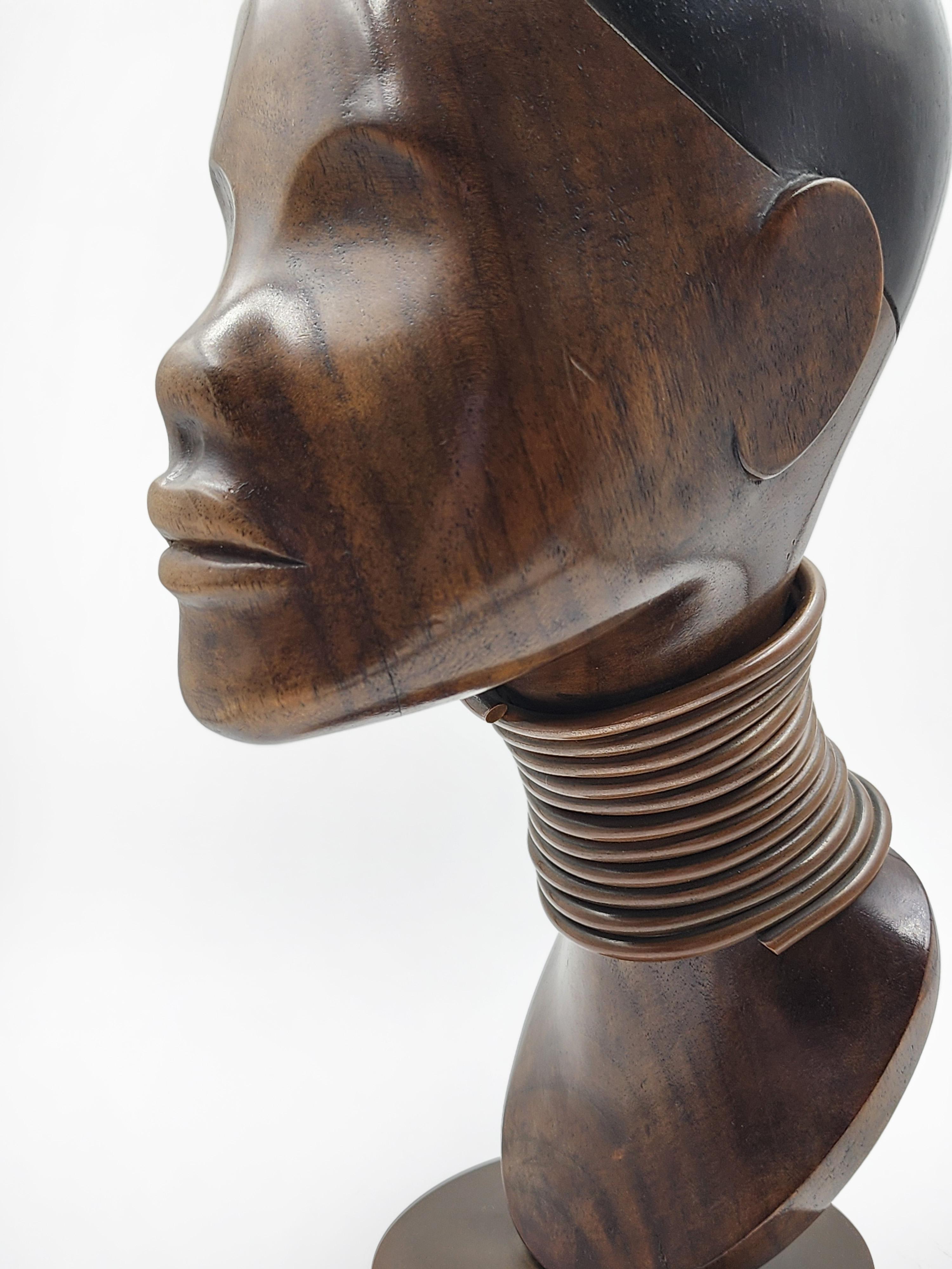 African Bust Figure Hagenauer In Good Condition For Sale In Autonomous City Buenos Aires, CABA