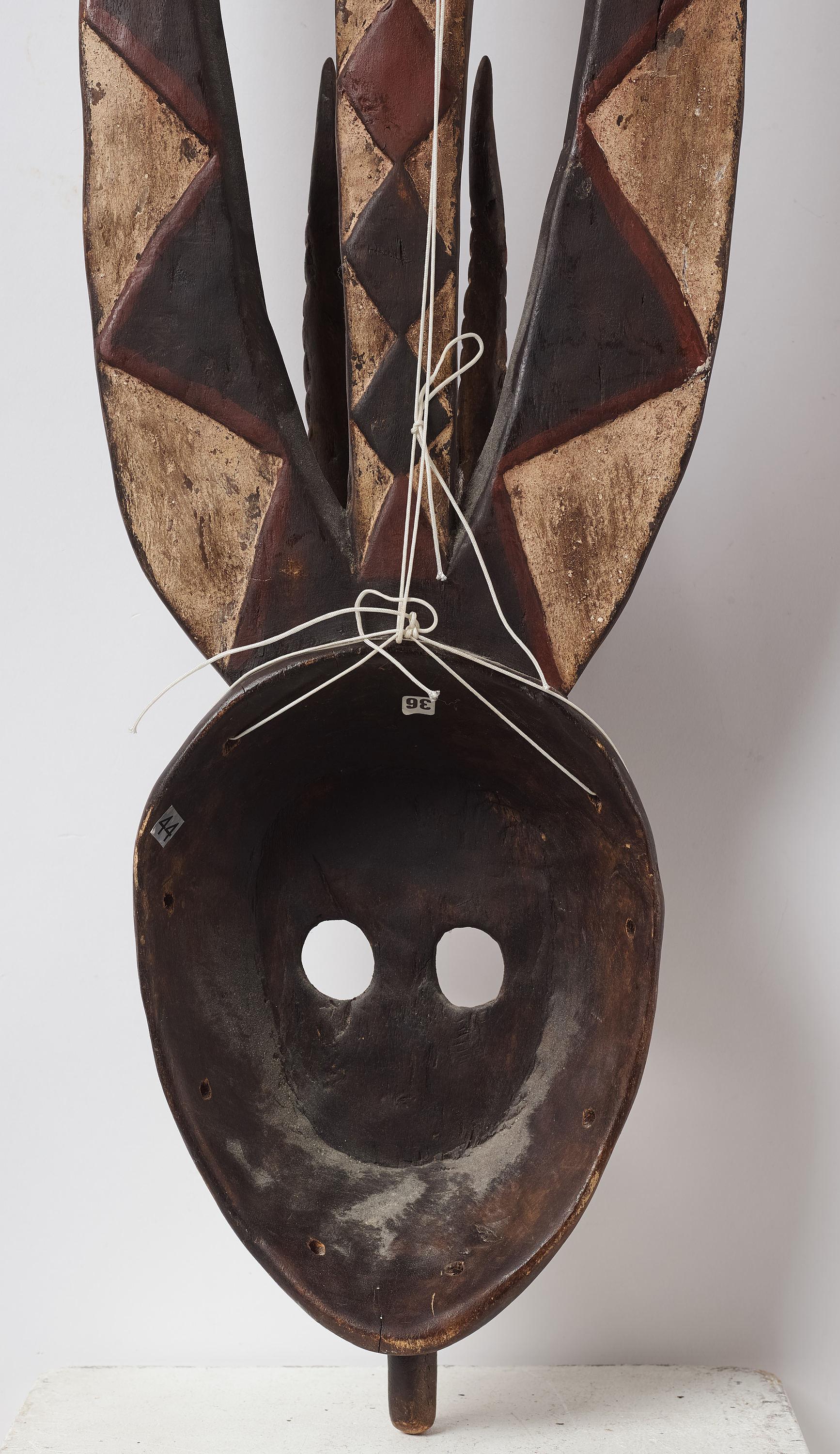 Tribal African Bwa leper mask Burkina Fasso 20em S For Sale