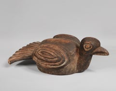 African Cameroon Bamileke Carved Wood Bird Headdress Mask