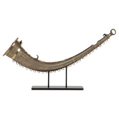African Cameroon Lost Wax Brass Hunting Horn