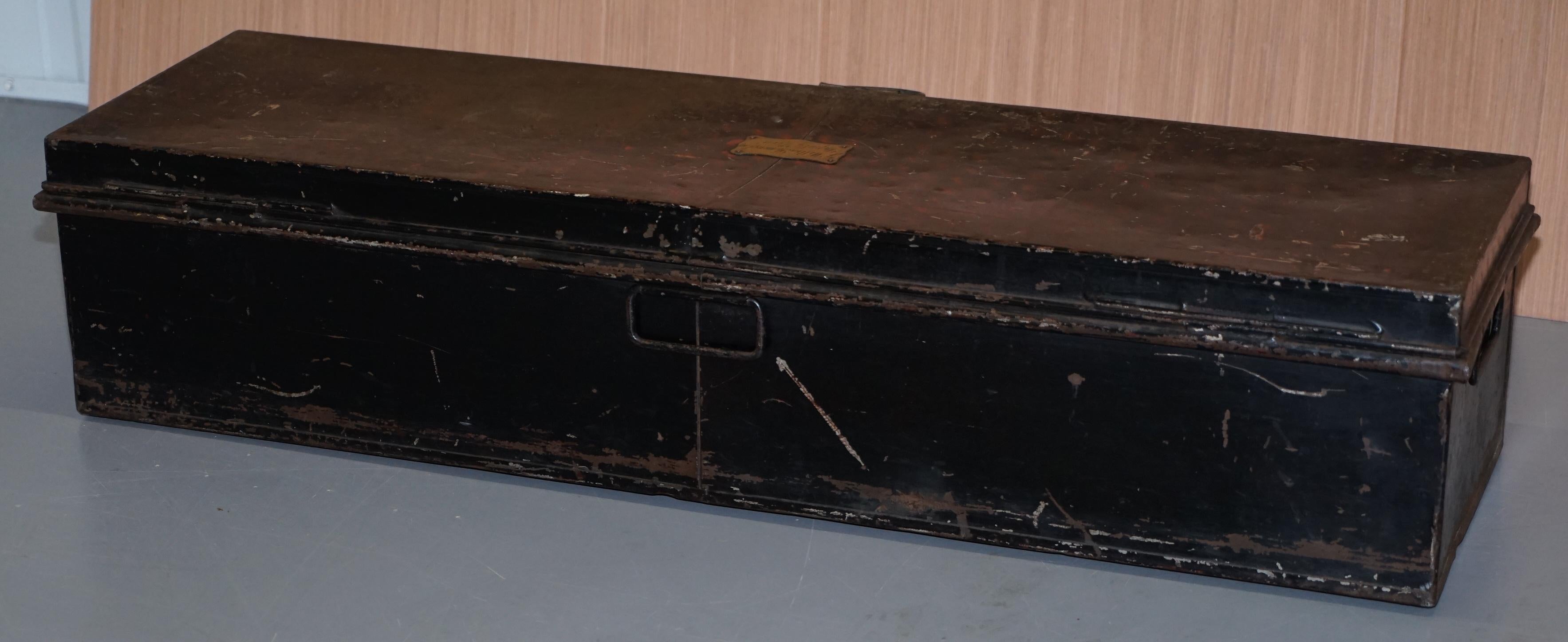 African Campaign Military Metal Chest Luggage J Willis Fleming Esq Deputy Lieut For Sale 4