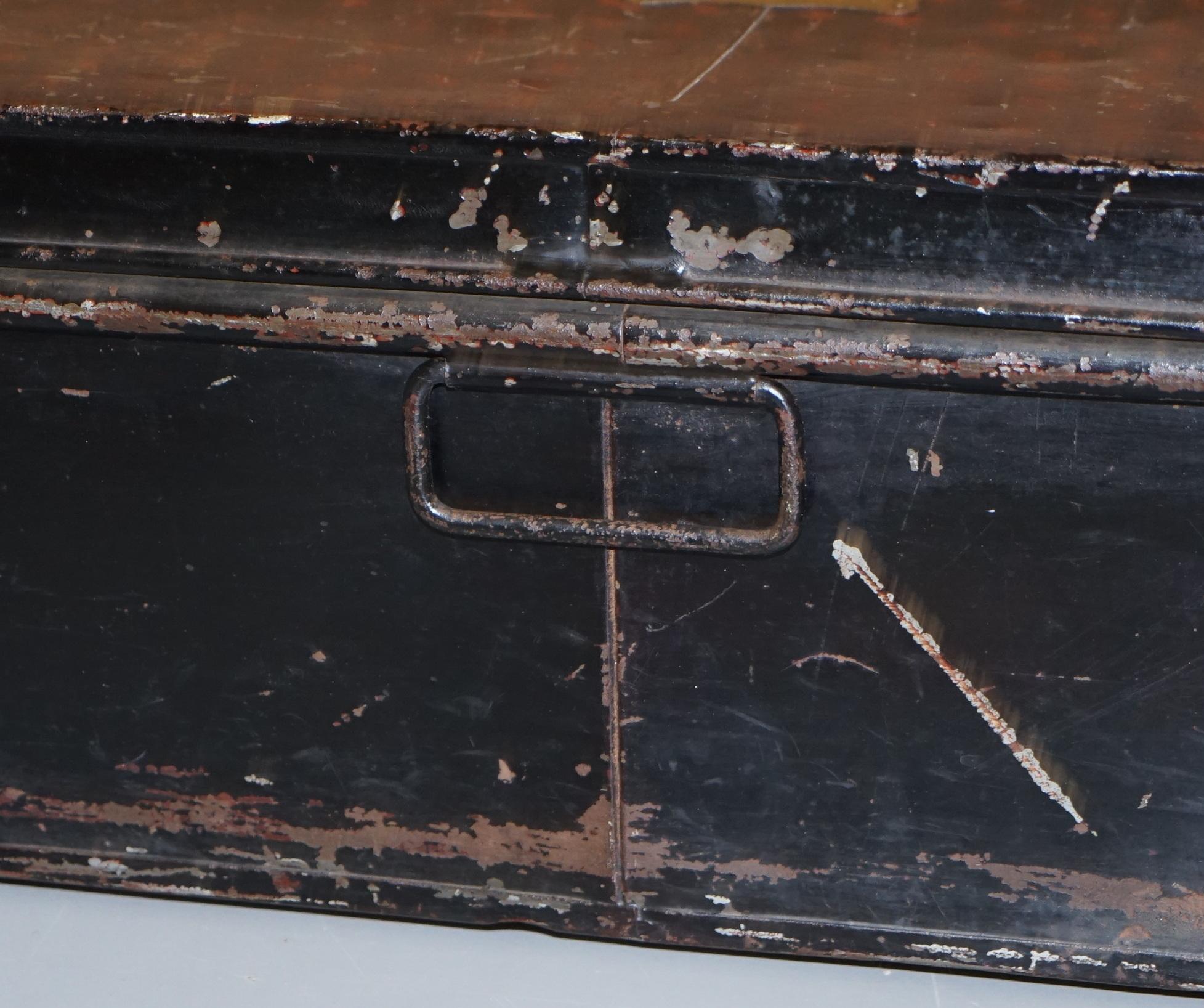 African Campaign Military Metal Chest Luggage J Willis Fleming Esq Deputy Lieut 4
