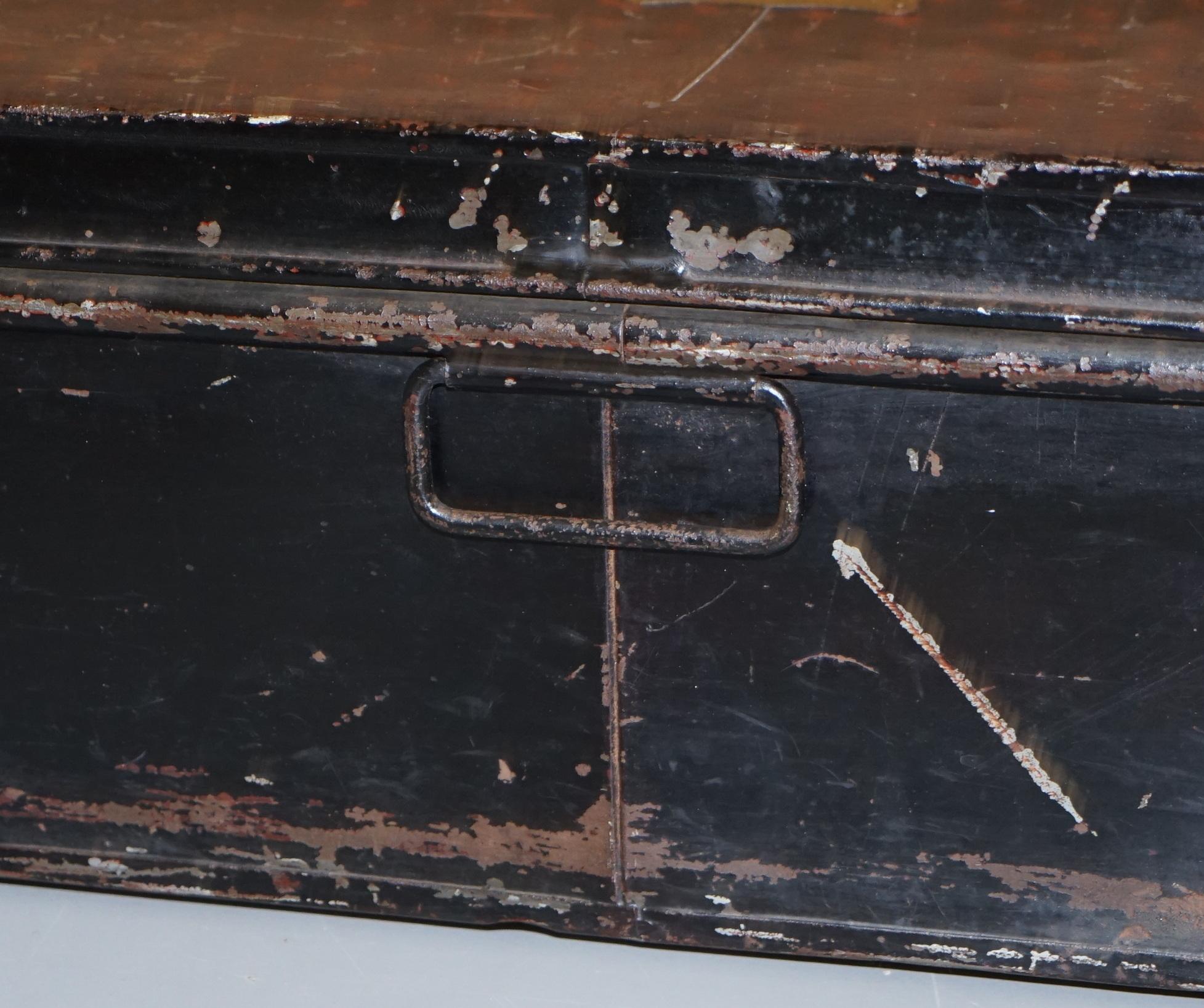 African Campaign Military Metal Chest Luggage J Willis Fleming Esq Deputy Lieut For Sale 5