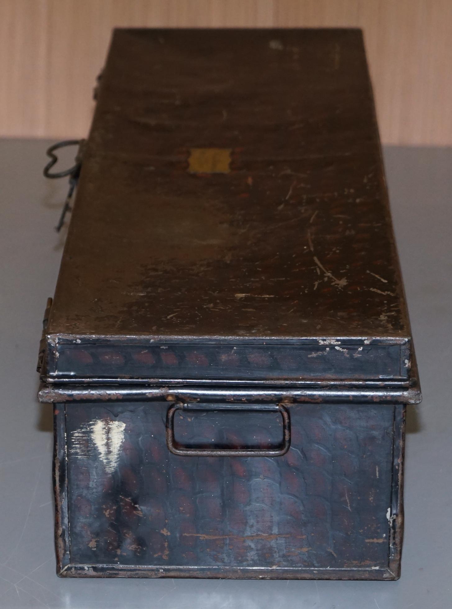 African Campaign Military Metal Chest Luggage J Willis Fleming Esq Deputy Lieut 5