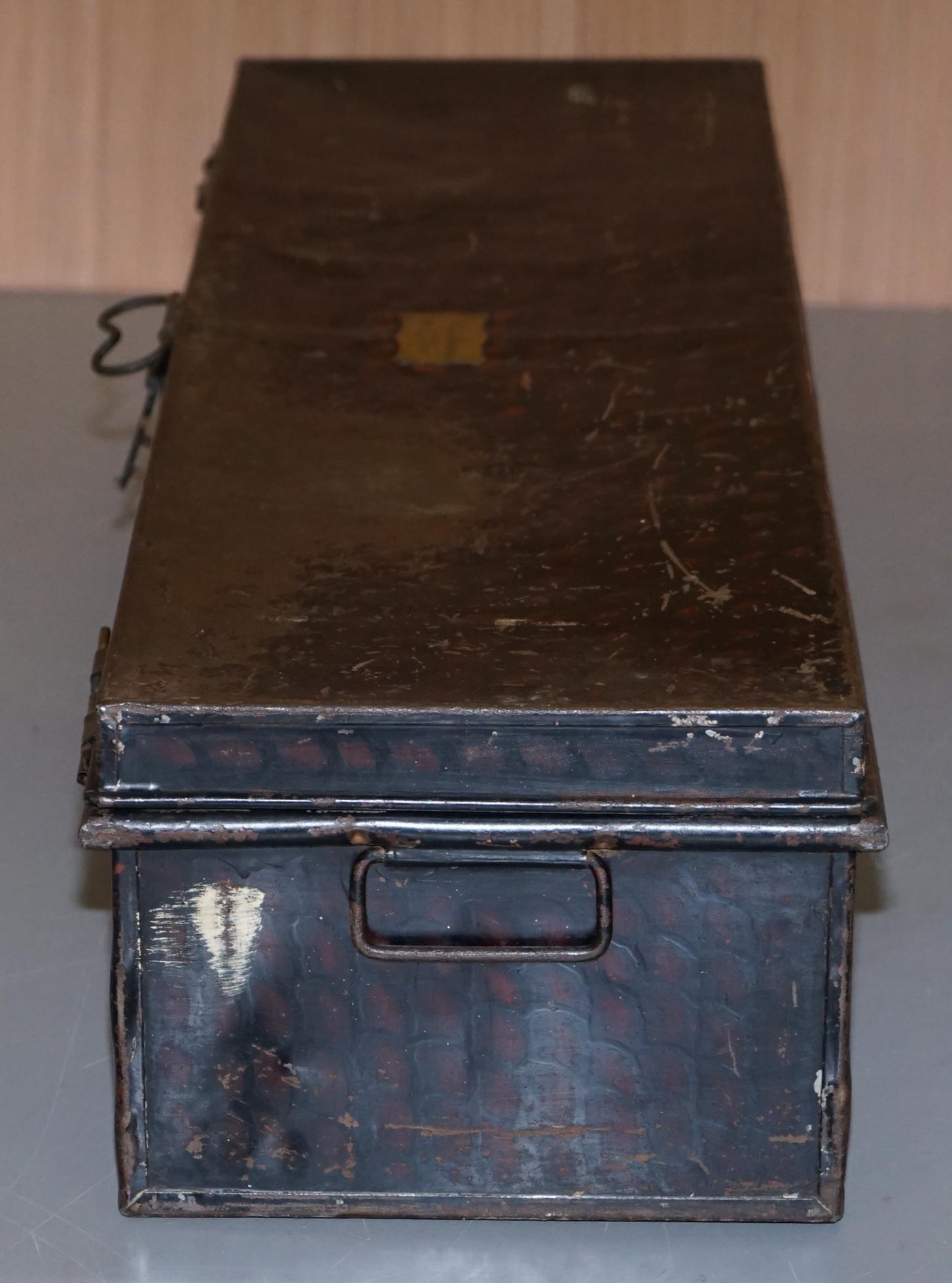 African Campaign Military Metal Chest Luggage J Willis Fleming Esq Deputy Lieut For Sale 6