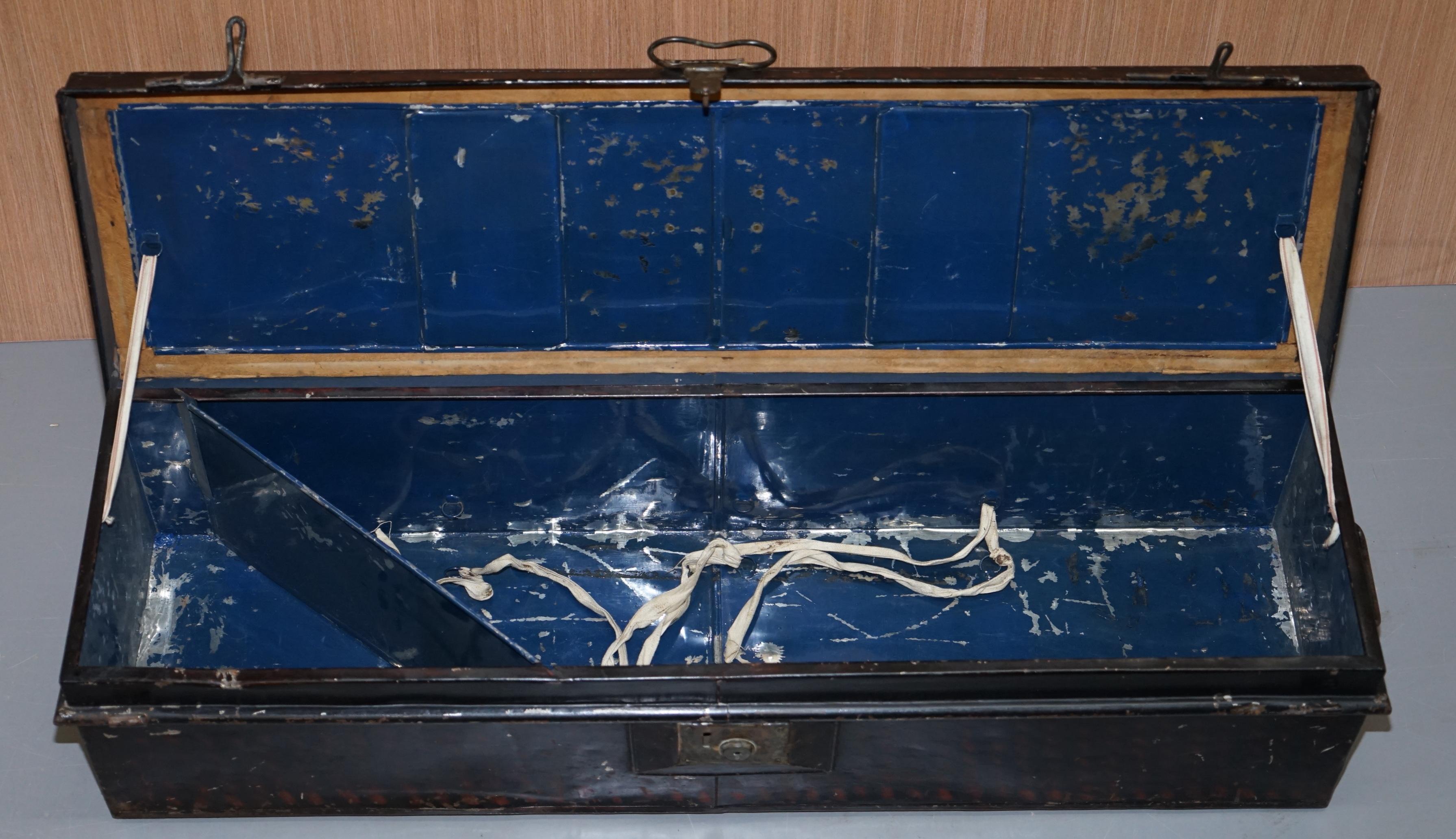 African Campaign Military Metal Chest Luggage J Willis Fleming Esq Deputy Lieut For Sale 9