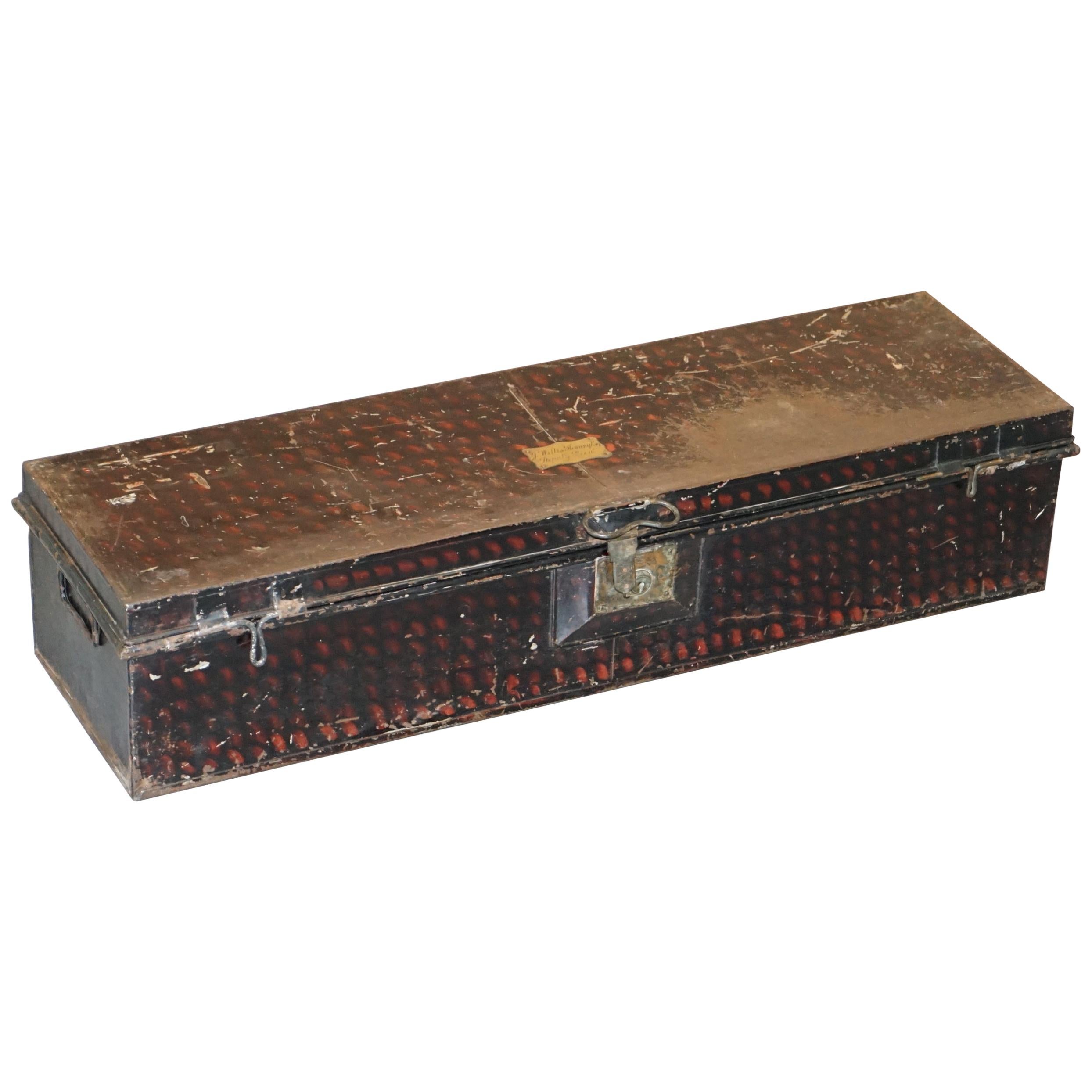 Sold at Auction: WW2 NAMED US ARMY FIELD FOOTLOCKER TRUNK