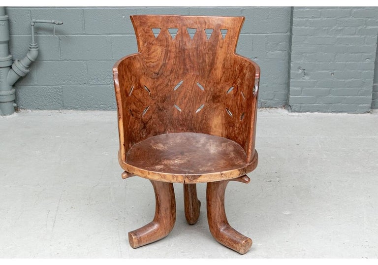 African Carved Burled Wood Throne Chair at 1stDibs crocker chair