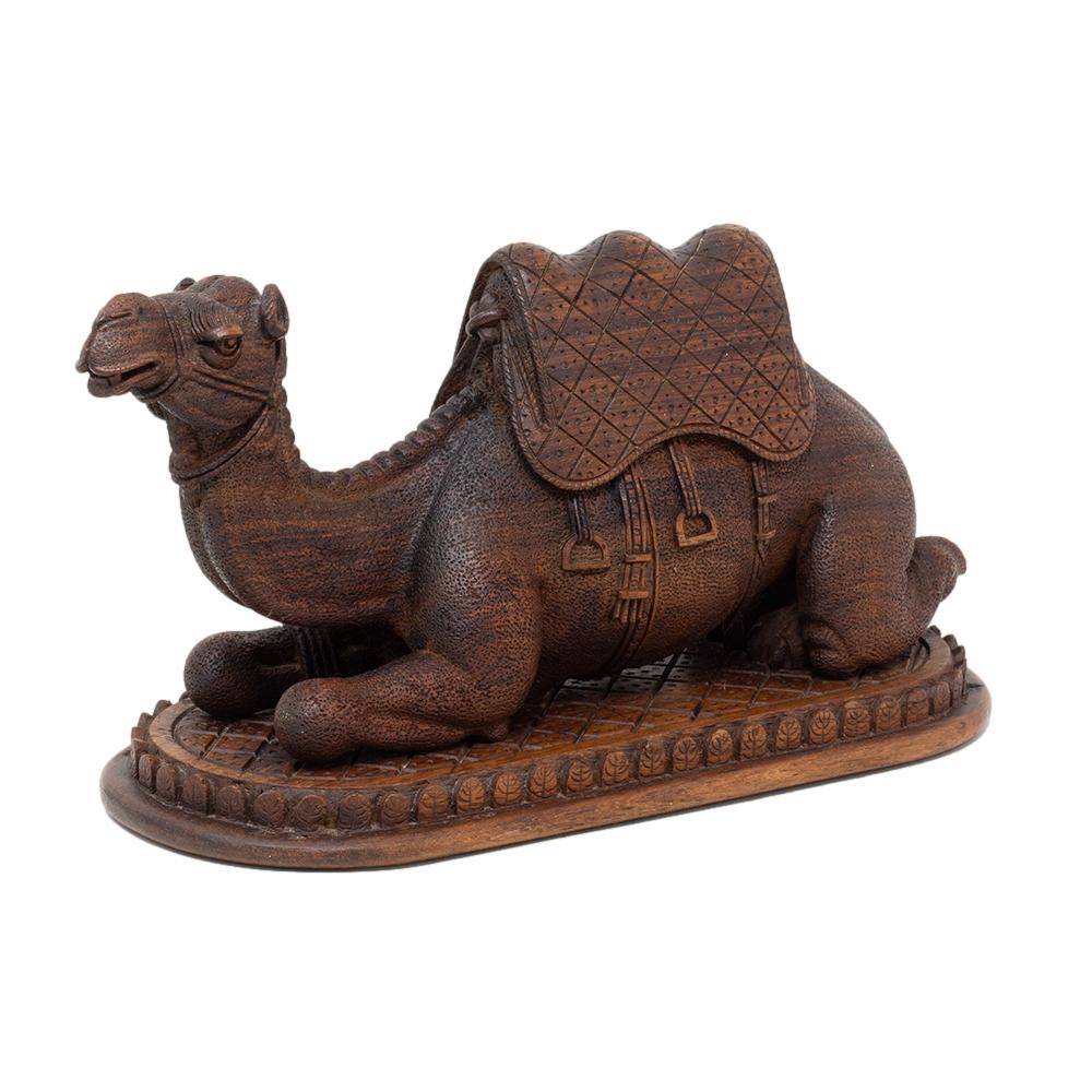 High Victorian African Carved Camel Sculpture For Sale