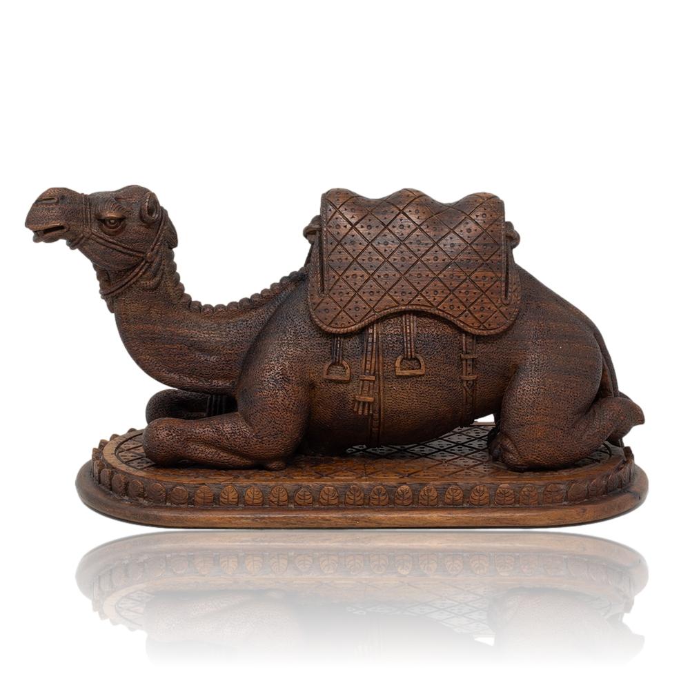 Hand-Carved African Carved Camel Sculpture For Sale
