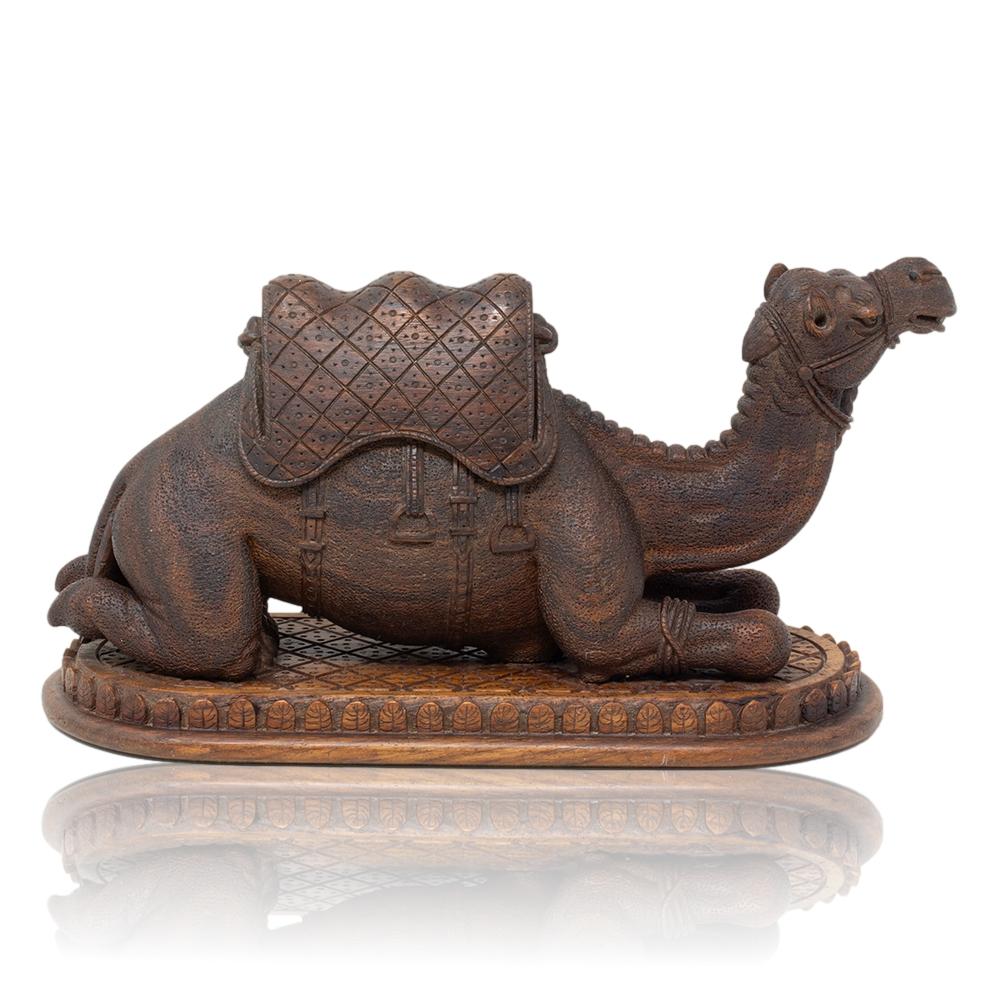 African Carved Camel Sculpture For Sale 1
