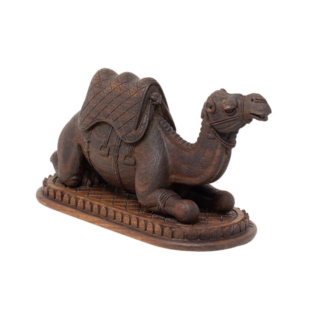 African Carved Camel Sculpture For Sale 2