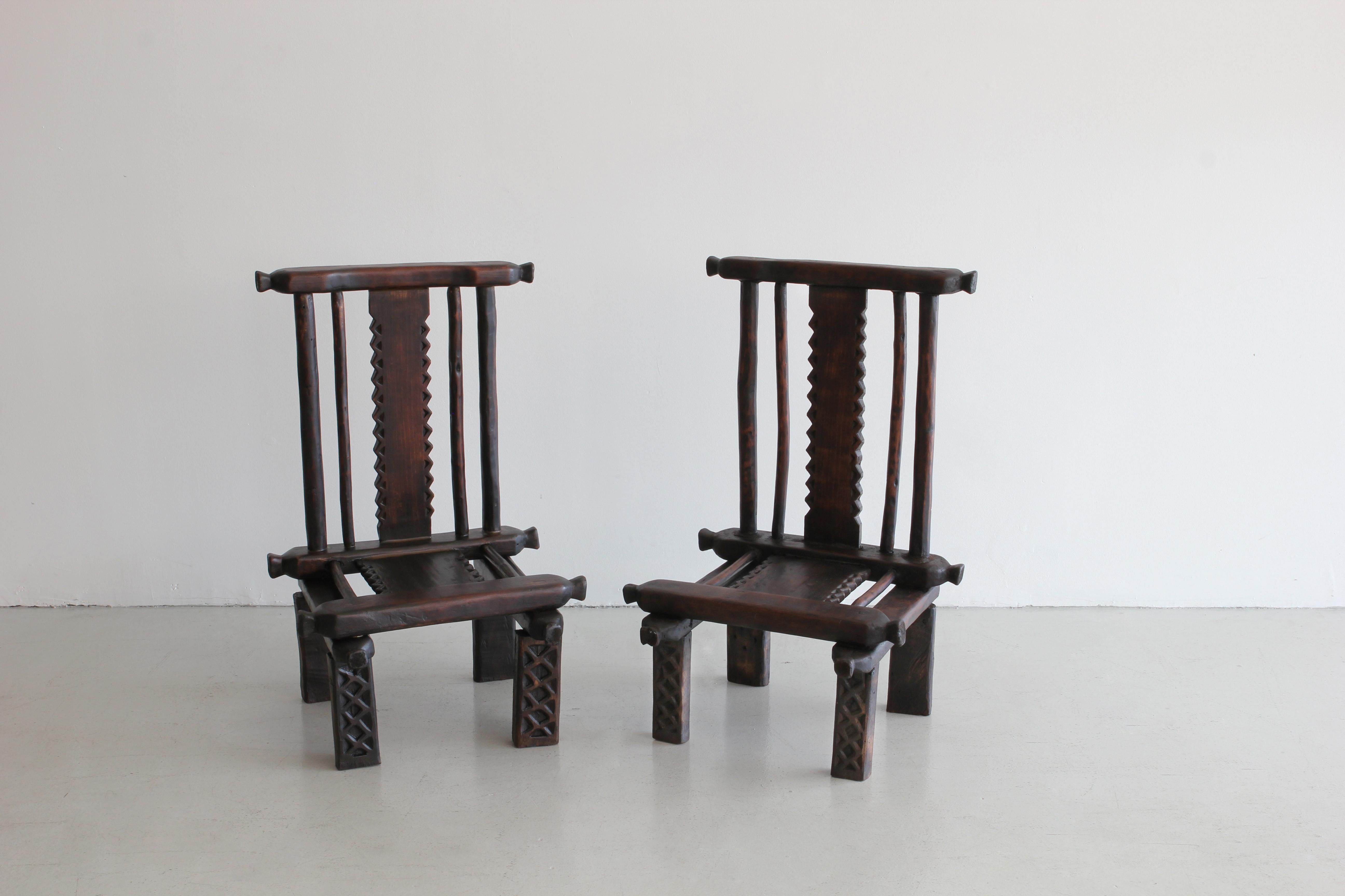 African Carved Chairs 3