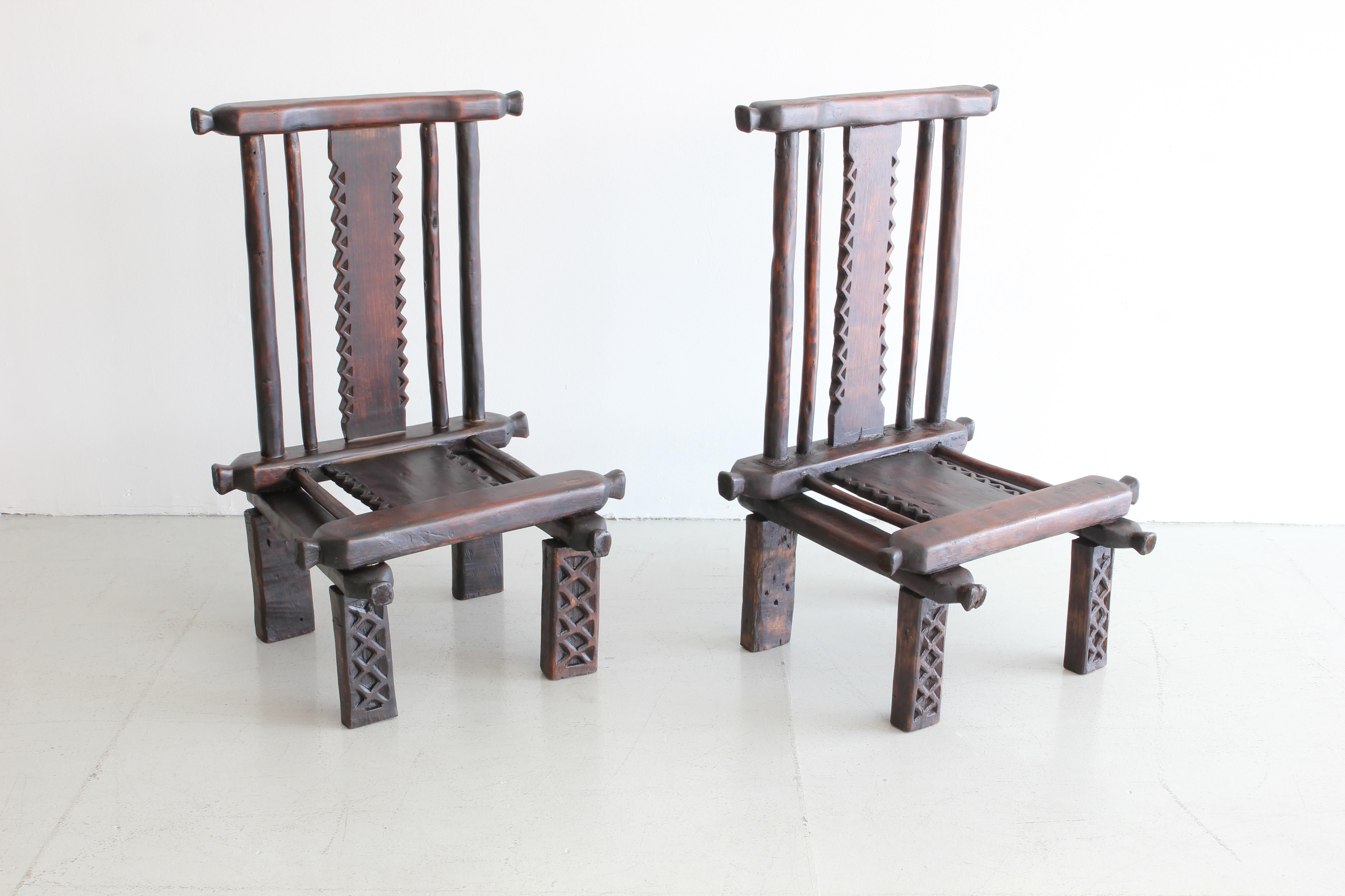 carved african chairs