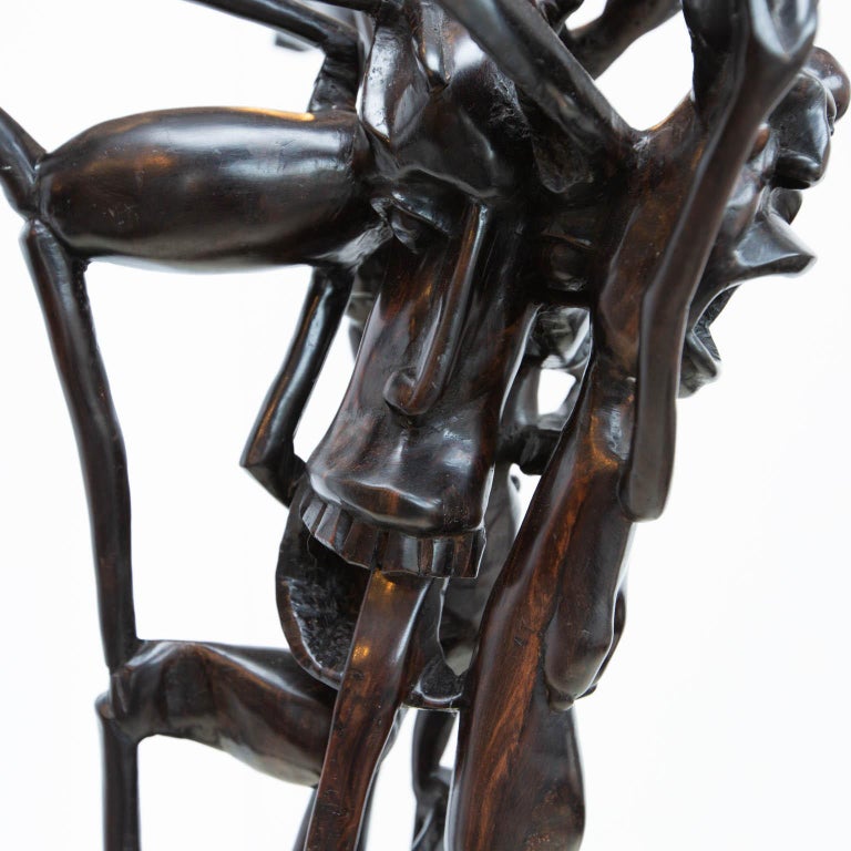 African Carved Ebony Wood Sculpture For Sale at 1stdibs