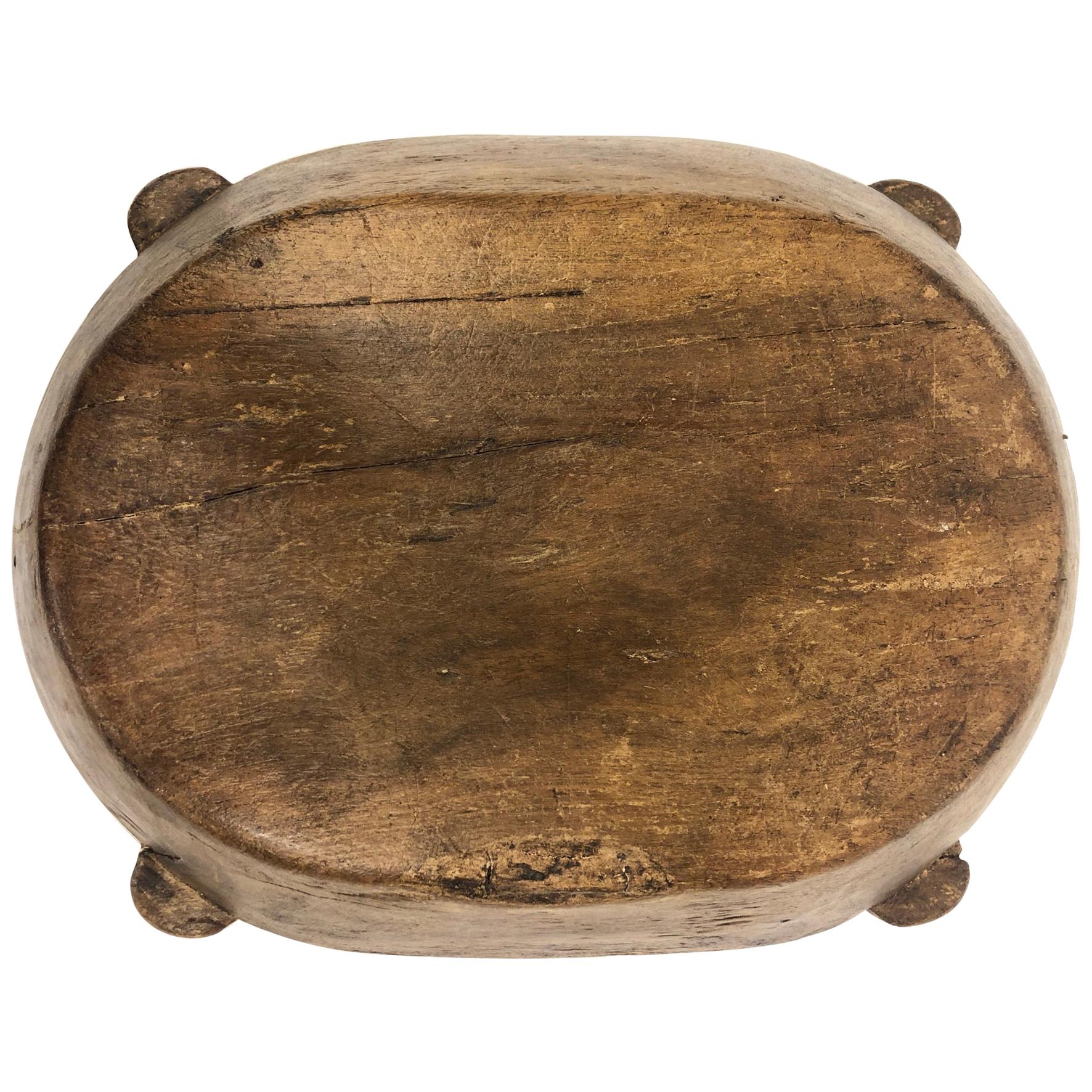 African Carved Wood Bowl