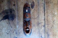 African Carved Wood Dance Mask, Baoulé Style, West Africa, 20th Century - 2C99