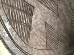 African Carved Wood Side Table
