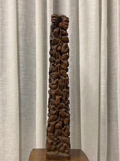 Scultura "Albero della vita" in legno intagliato africano