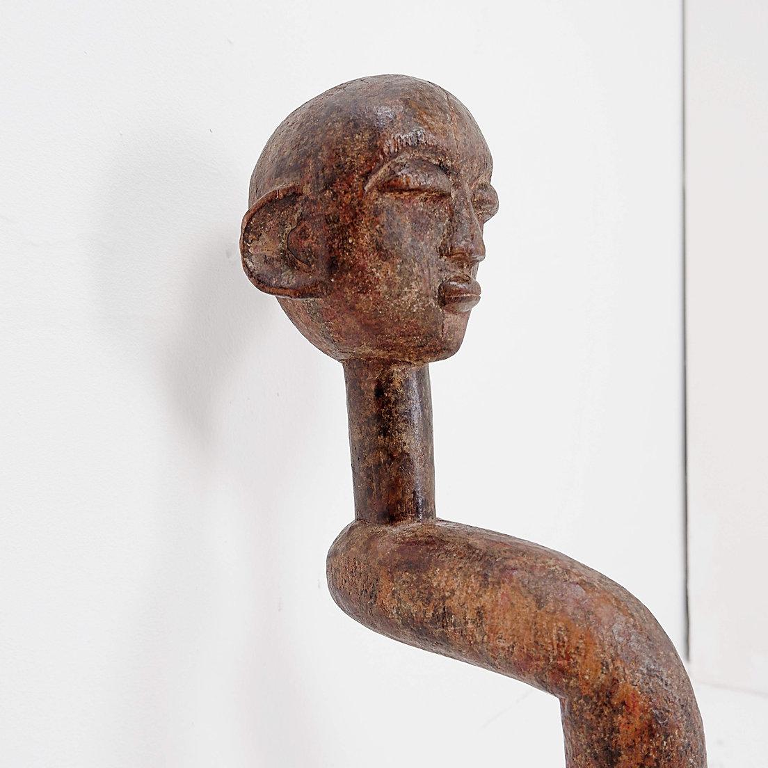 Congolese African carved wooden statue - Congo For Sale