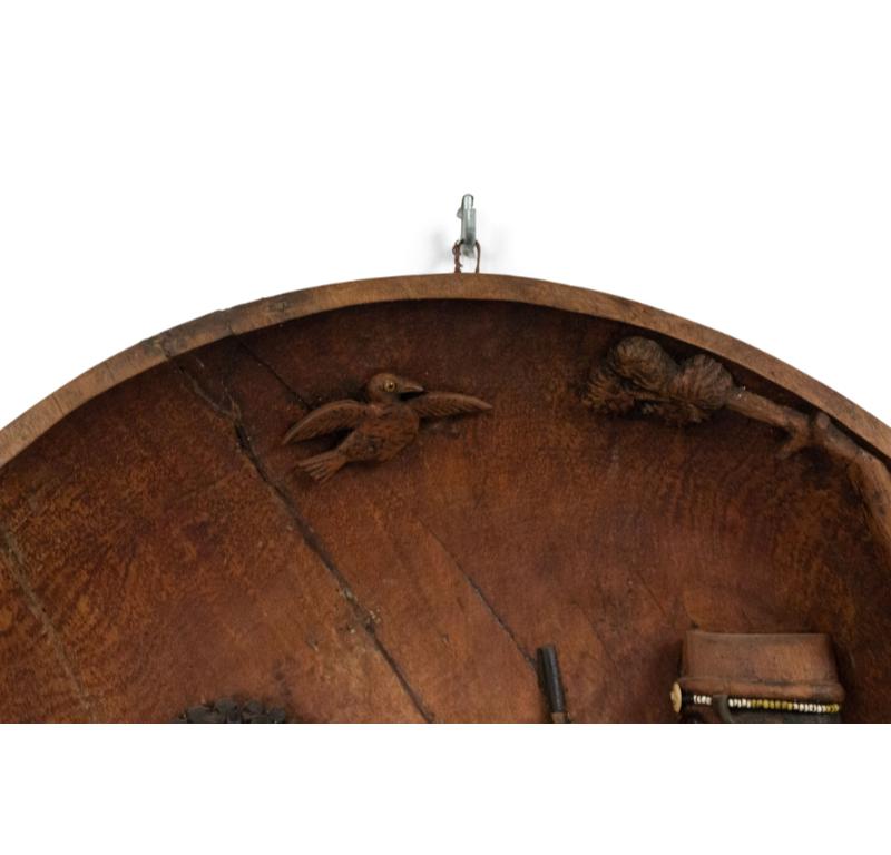 19th Century African Carved Wooden Wall Figurative Plaque For Sale