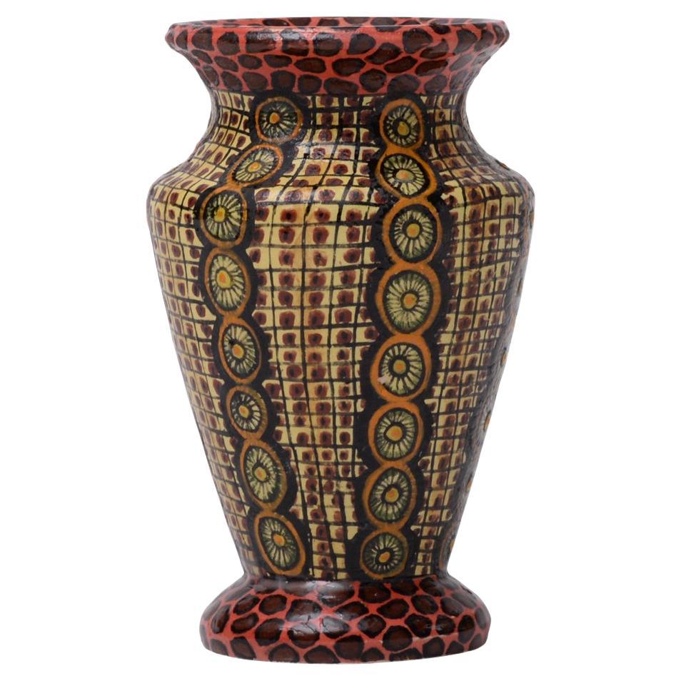 Vase mit afrikanischem Keramikdesign, handgefertigt in Südafrika