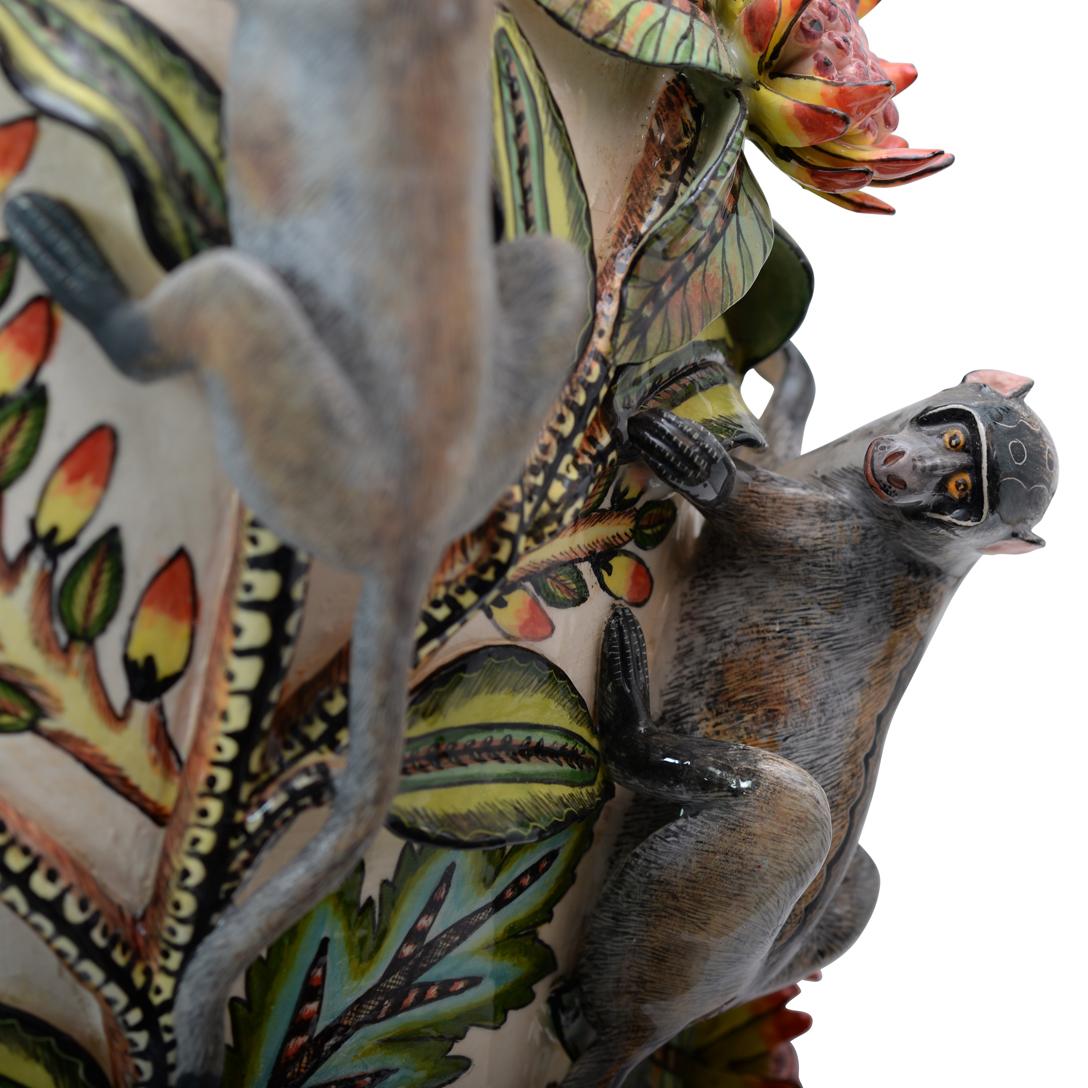 Afrikanische Affenurne aus Keramik von Ardmore (Südafrikanisch) im Angebot